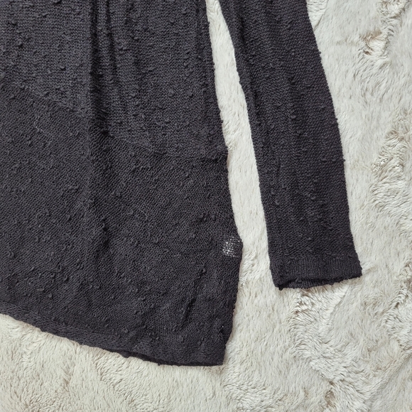 Club Monaco Italian Yarn Black Viscose Blend Asymmetrical Knit Top Size S - Picture 7 of 12